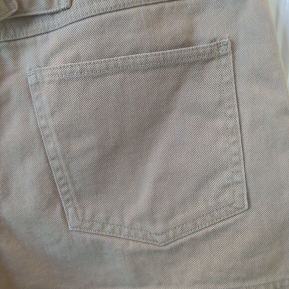 No Excuses khaki color five pocket denim shorts with back buckle - Picture 9 of 10
